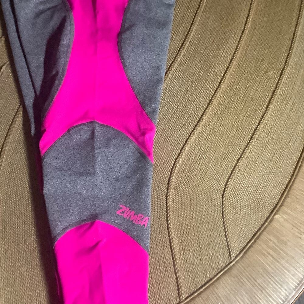 Zumba Fitness Pink and Gray Leggings